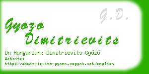 gyozo dimitrievits business card